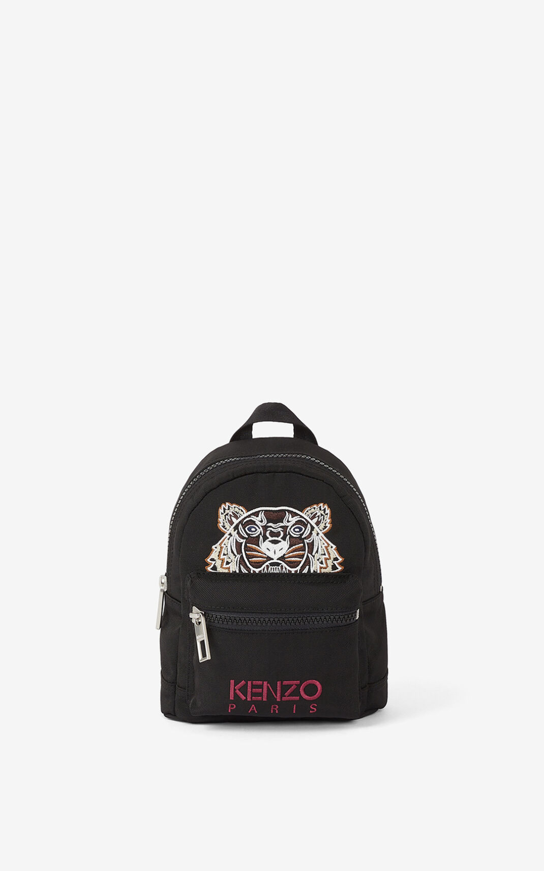 Kenzo Mini canvas Kampus Tiger Backpack Black For Womens 7069BKYGN